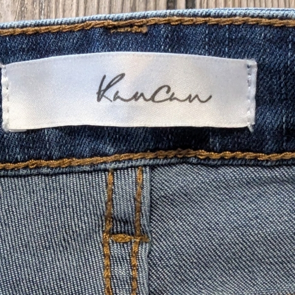 KanCan size 5/26 skinny jeans with button fly and unique tapered legs/seams - Picture 9 of 11
